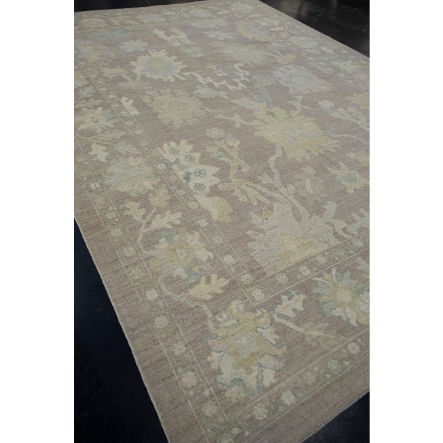 Textile Turkish Oushak Rug 9'3" x 12'8" For Sale - Image 7 of 7