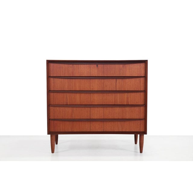 1960s Vintage Danish Wide Teak Chest of Drawers, 1960s For Sale - Image 5 of 5