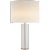 AERIN for Visual Comfort Signature Lineham Table Lamp in Crystal & Hand-Rubbed Antique Brass with Linen Shade For Sale