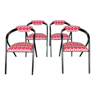 Late 20th Century Set of 4 Sculptural Postmodern Chairs For Sale