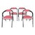 Late 20th Century Set of 4 Sculptural Postmodern Chairs For Sale