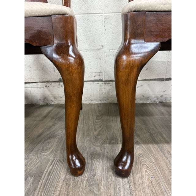 Vintage Crawford Furniture MFG Heirloom Queen Anne Dining Side Chairs - Set of 4 For Sale - Image 9 of 12