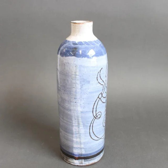 1960s Mid-Century French Ceramic Vase by Michel Barbier, 1960s For Sale - Image 5 of 13
