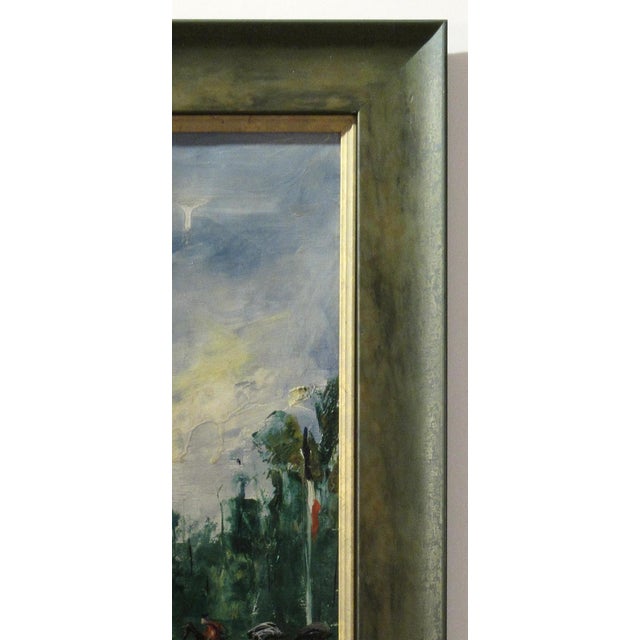 This artwork "Course de chevaux a Lonchamp (Horses Race in Lonchamp) c.1960, is an oil painting on canvas by noted French...