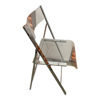 Early 21st Century Cb2 Peekaboo Style Clear Transparent Folding Ghost Chair For Sale