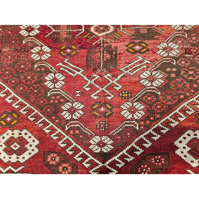 19th Century Turkish Bergama Village Rug, Handwoven Wool, Brick Red, 3' x 4' For Sale - Image 17 of 18