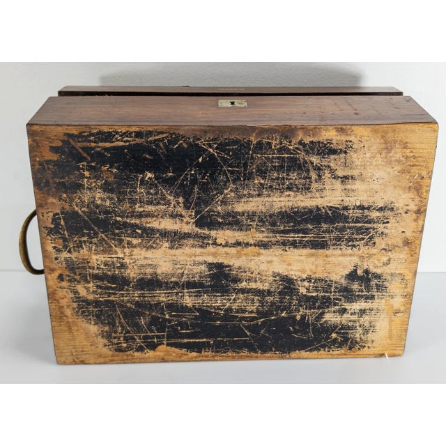 19th Century Rosewood Veneer Stationary Writing Box for Restoration For Sale - Image 12 of 12