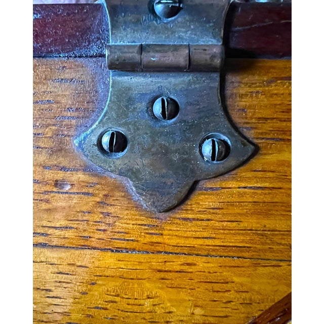 Wood Vintage Arts and Crafts Period Inlaid Box For Sale - Image 7 of 10