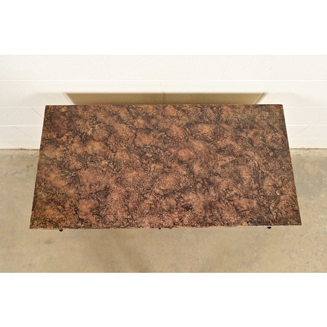 Henredon Mid-Century Hollywood Regency Chinoiserie Faux Tortoise Shell Bar Cabinet, Circa 1970s For Sale - Image 12 of 15