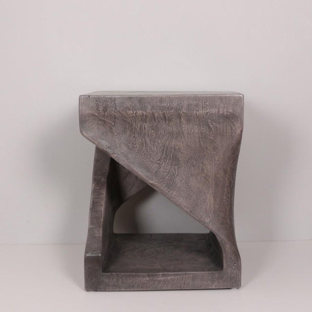 Contemporary Yomoto Oak Wood Side Table For Sale - Image 3 of 3