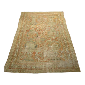 Early 19th Century 1850 Century Tribal Turkish Oushak Rug