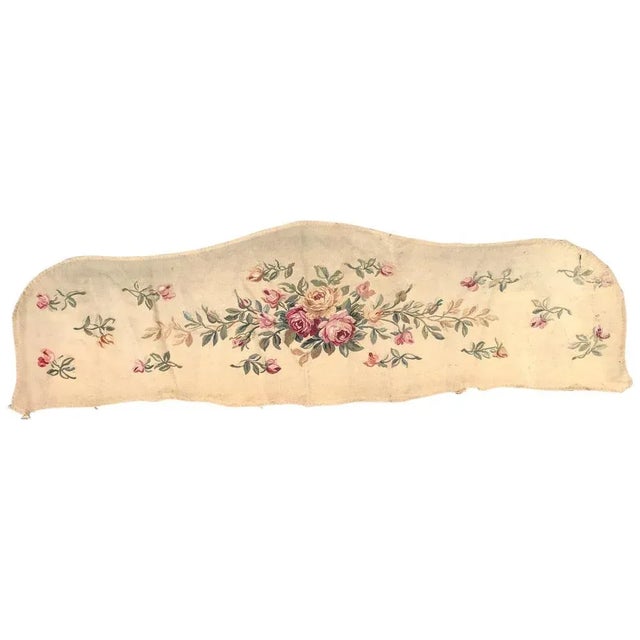 1920s Vintage Aubusson Bed Tapestry For Sale - Image 5 of 5