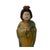 This charming ceramic figurine depicts a Chinese court lady, rendered in the classic Tang Dynasty "fat lady" aesthetic...