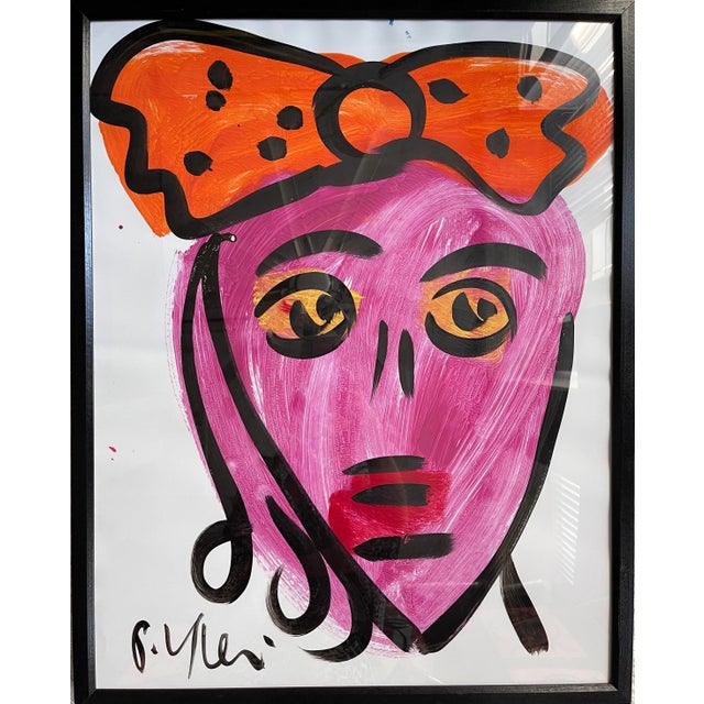 Peter Keil Contemporary Abstract Face Portrait Painting by Peter Keil, Framed For Sale - Image 4 of 4