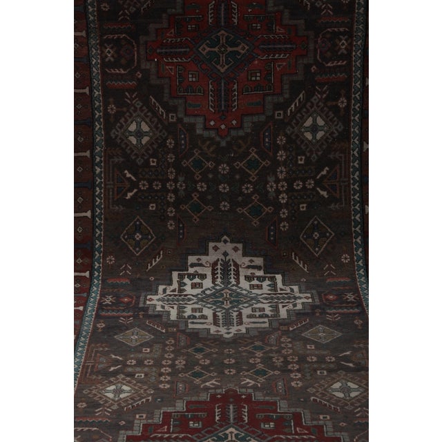 Textile Caucasian Style Rug 3'8" X 14'9" For Sale - Image 7 of 12