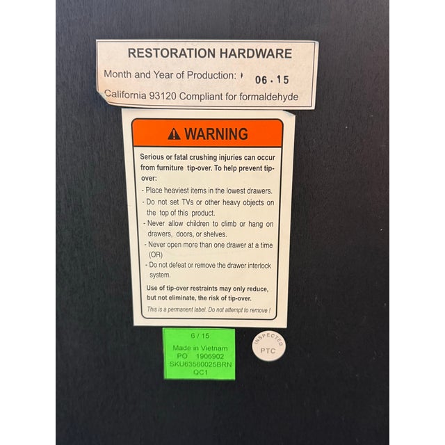 Restoration Hardware Louis XVI Treillage Five Drawer Dresser For Sale - Image 11 of 12
