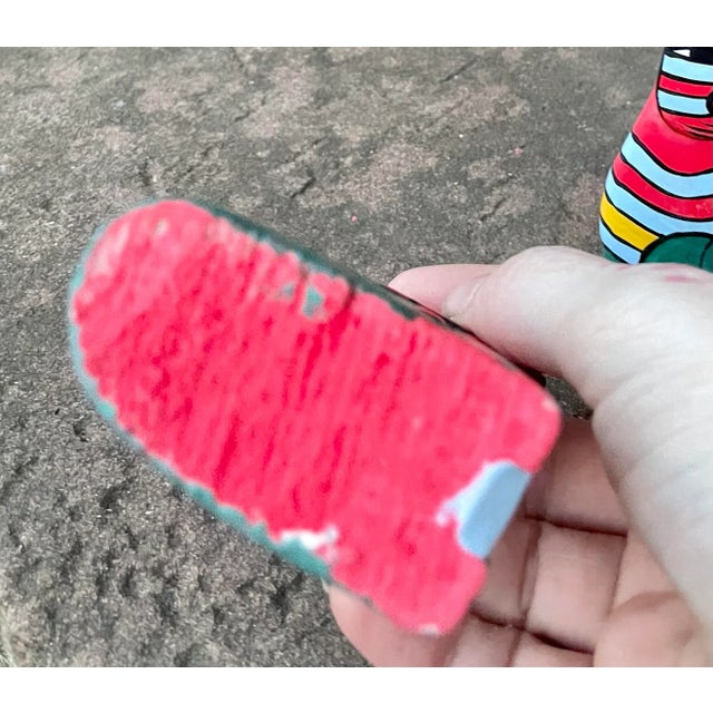 Vintage Hand-Painted Wooden Folk Art Cats- Set of 3 For Sale In Baltimore - Image 6 of 10