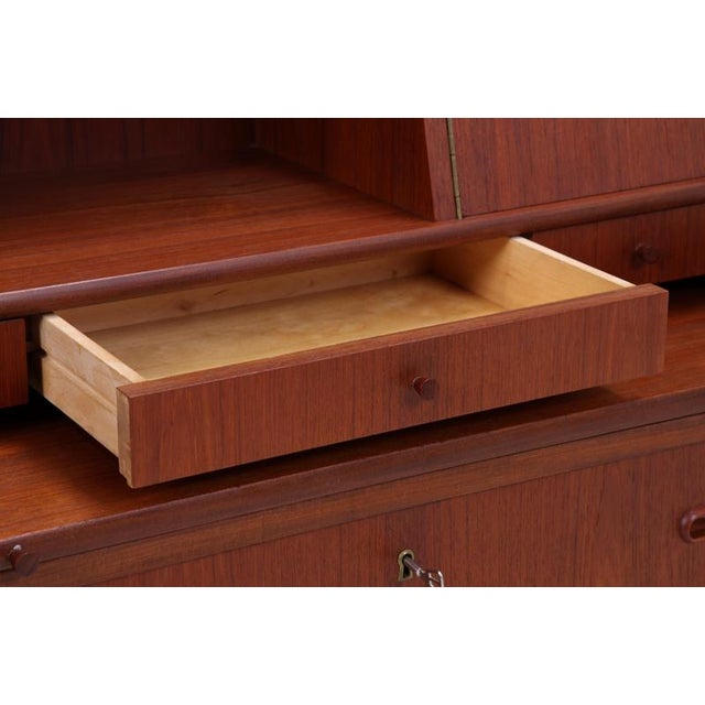 Mid-Century Teak Secretary Desk, 1960s For Sale - Image 10 of 18