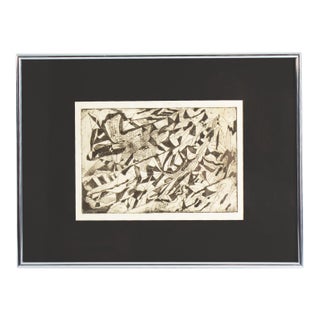 “Flight” Abstract Etching by Mae Alice Engron For Sale