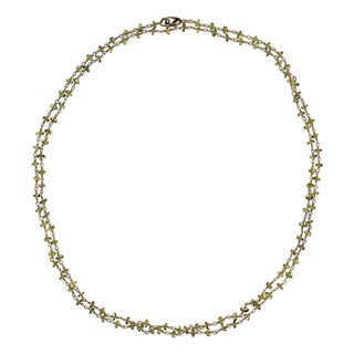 Ajd 42 Inch Peridot Rondels in Goldy Chain Great Gift For Sale