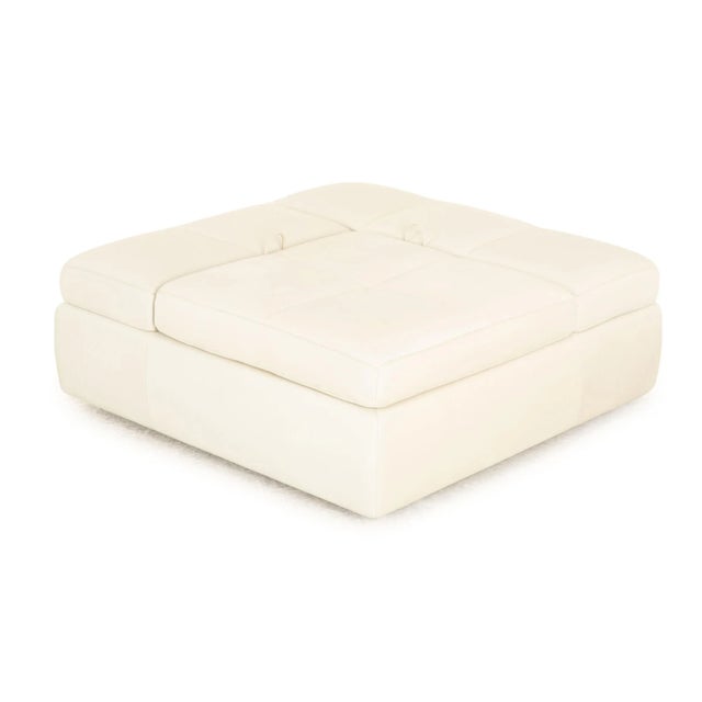 Modern Square Up Leather Armchair from FSM For Sale - Image 3 of 8