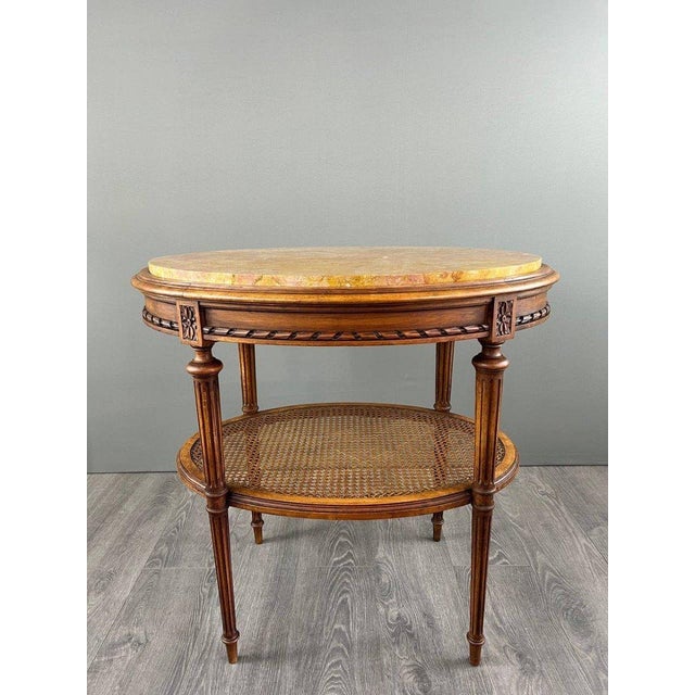 Late 19th Century Louis XVI Style Pedestal Side Table For Sale - Image 9 of 10