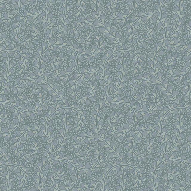 Sample - Borastapeter Wild Ferns Wallpaper in Blue For Sale