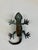 Vintage Bronze Lizard Door Knocker With Verdigris Patina For Sale - Image 4 of 5