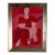 Stunning Red Hues Original Vintage Modern Oil/Board Cubist Painting of Woman With Guitar, Signed For Sale