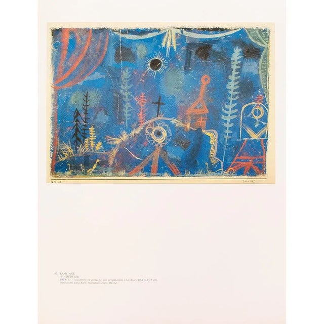 Printmaking Materials 1989 After Paul Klee "Hermitage", Full-Color Print From France For Sale - Image 7 of 8