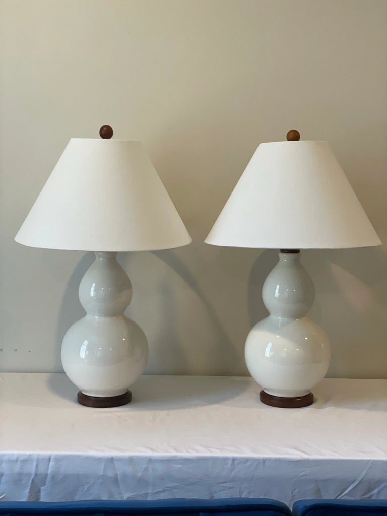 ◇らんこ様用◇【海外購入】RALPH LAURENカーテン 1SET CHARL Lauren Ralph Lauren White Glazed Ceramic Crackle Double Gourd