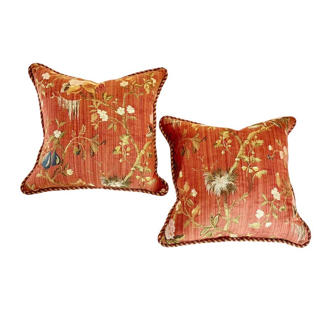 The House of Scalamandre Scalamandré Chinoiserie Pillows - A Pair For Sale - Image 4 of 6
