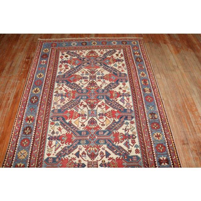 Antique Zeychour Caucasian Kuba Rug rug no.j3245 For Sale - Image 4 of 9