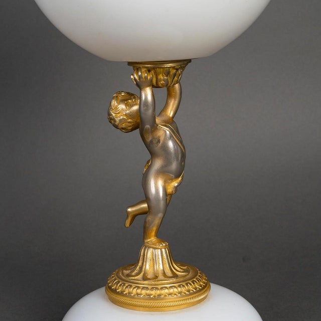Opaline candy dish with gilded bronze frame, early 20th century, napoleon iii style. Candy dish, napoleon iii style, 20th...