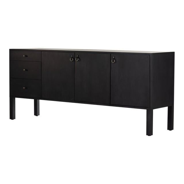 Four Hands Isador Sideboard, Black Wash Poplar For Sale