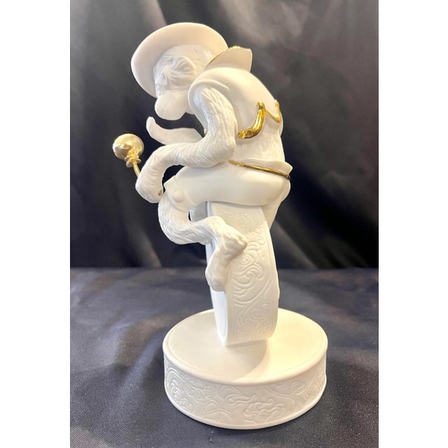 Ceramic 1960s Monkey Singerie Biscuit Porcelaine Jean Boggio by Franz For Sale - Image 7 of 12