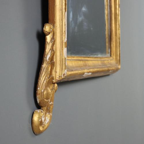 Mirror with Carved and Gilded Wooden Frame For Sale - Image 9 of 11