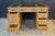 Mid Century Sligh Pine Tooled Leather Top Kneehole Office Library Writing Desk For Sale - Image 11 of 18