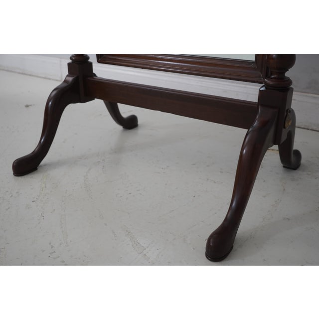 Ethan Allen Georgian Court Cherry Cheval Dressing Mirror For Sale - Image 11 of 12