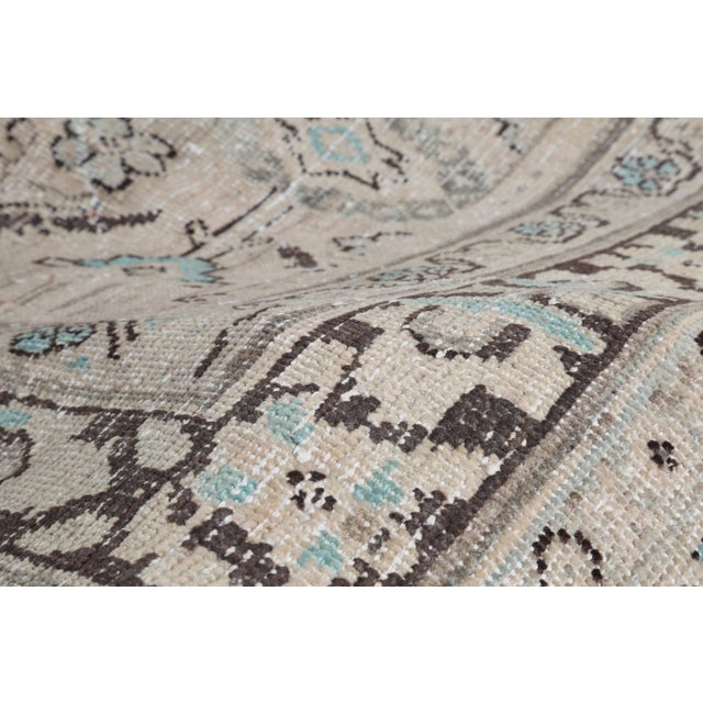 Textile Near-Antique Persian Mahal Rug With Soft Blue & Beige All-Over Design -6' 7'' X 9' 8''' For Sale - Image 7 of 10