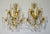 Victorian Late 19th Century French Victorian -Style, Gilded Gold & Crystal Drop 5--Candelabra Wall Light Sconces - Pair For Sale - Image 3 of 17