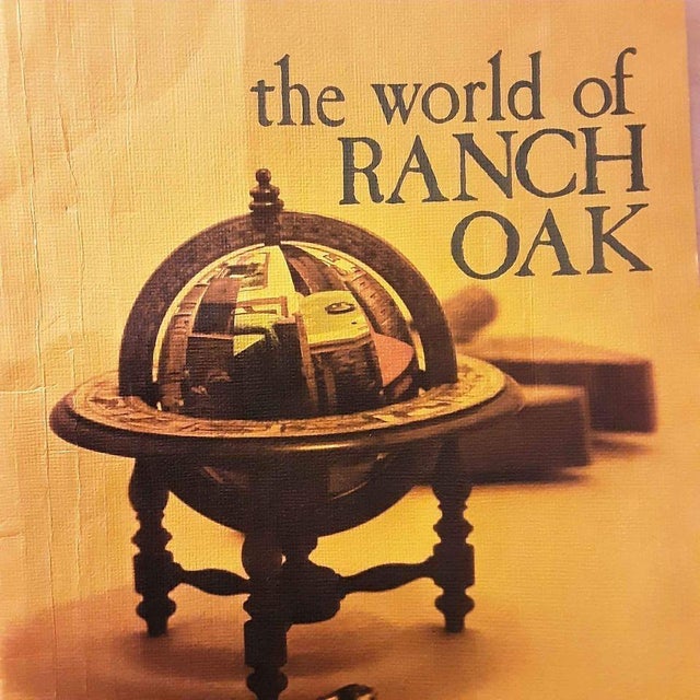 Brown Vintage 1940s A. Brandt Fort Worth Ranch Oak Large Dining Table For Sale - Image 8 of 8