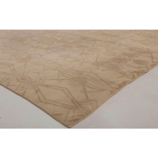 Textile Drifting Dune Abstract Modern Beige With Taupe Rug "Sandrift" For Sale - Image 7 of 7