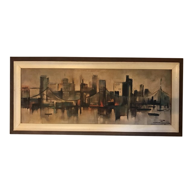 Vintage Metropolitan Skyline Print By Ozz Franca Chairish