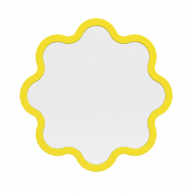 Contemporary Wavy Entryway Hvyli Round 80 Mirror by Oitoproducts For Sale - Image 13 of 18