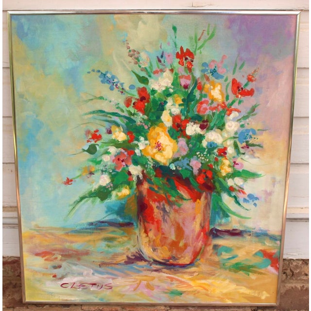 Traditional Brother Cletus Behlmann Original Oil Painting, Still Life, Beloved Texas Artist For Sale - Image 3 of 15