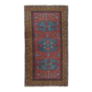Vintage Turkish Runner With Vase Vinery & Oval Medallions - Rug & Kilim For Sale