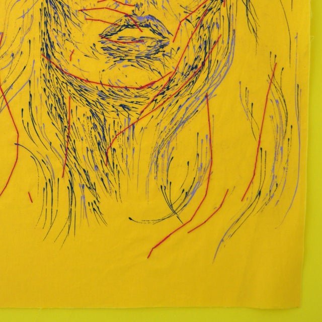 Ant Pearce "Kate #7 #6" 2016 Abstract Mixed Media Portrait For Sale - Image 4 of 5