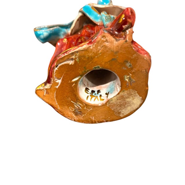Eugenio Pattarino Ceramic Sculpture of Chinese Man and Lady, Italian Chinoiserie For Sale - Image 18 of 18