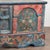 19th Century Original Blue and Red Painted Pine Large Flat Top Trunk For Sale - Image 13 of 15